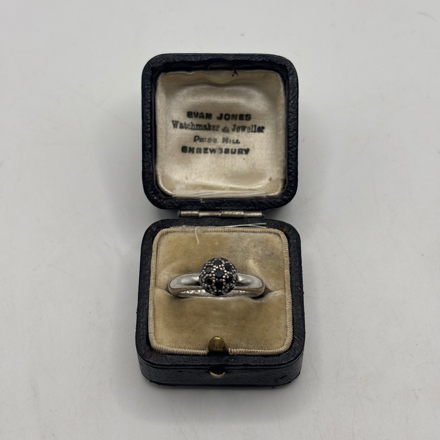 Silver Black CZ Ti Sento Ring (N)
