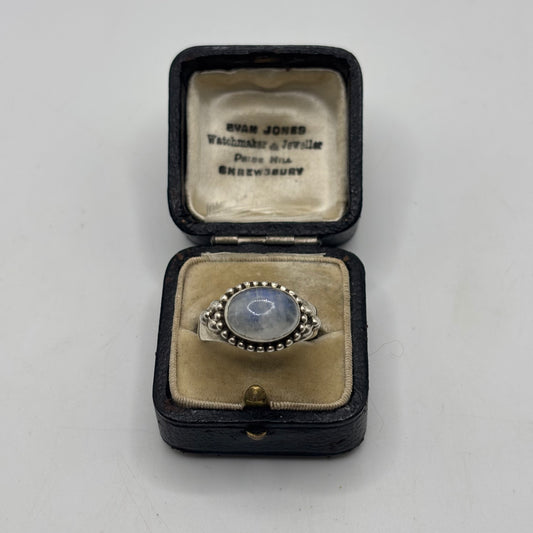 Silver Moonstone Ring
