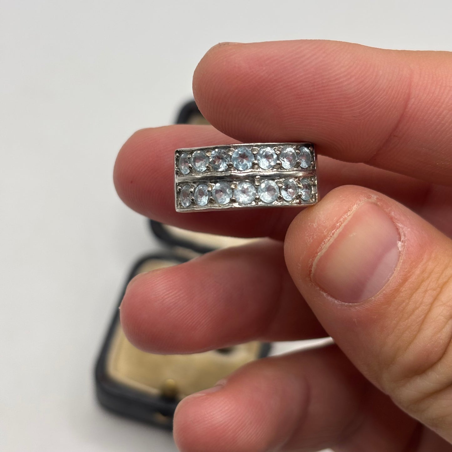 Silver Blue Topaz Ring (O)