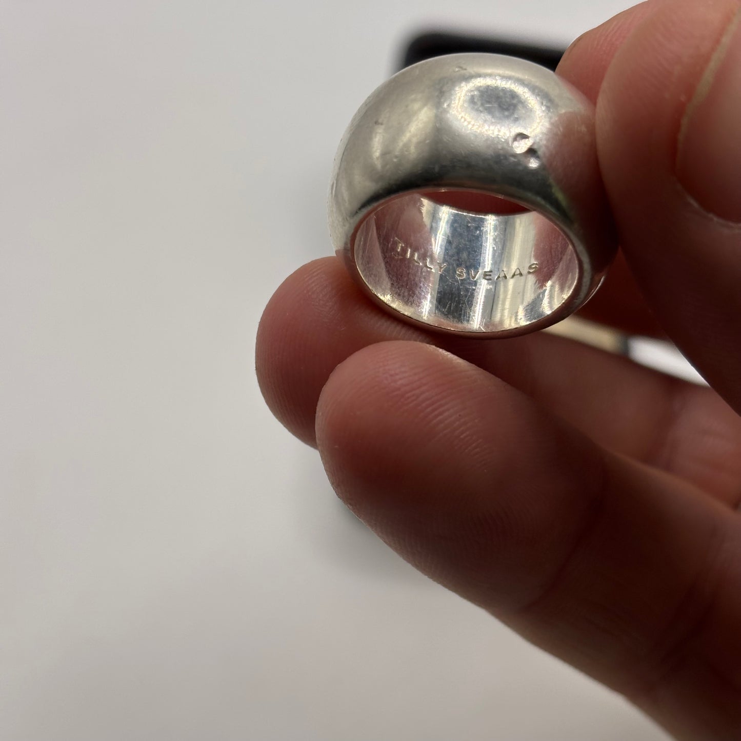 Silver Heavy Tilly Sveaas Band Ring (L)