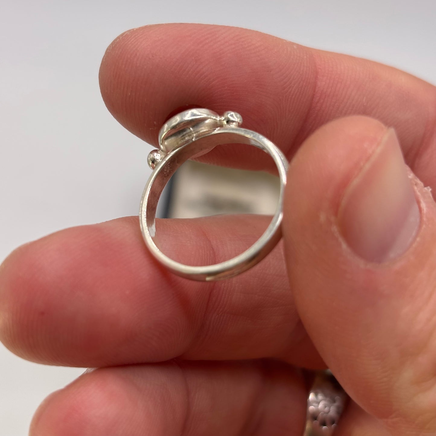 Silver Amber Ring (N)