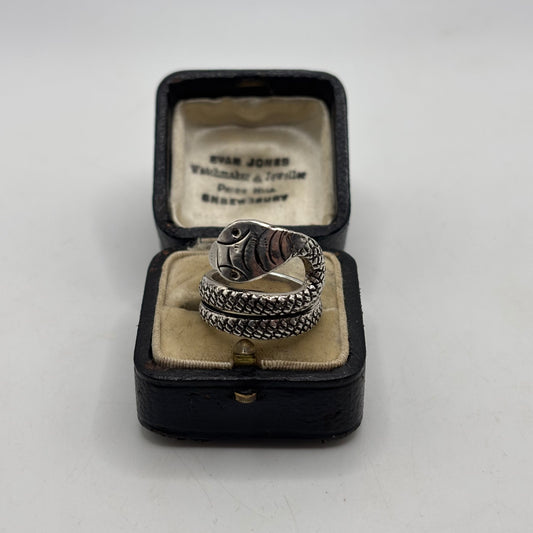 Silver Coiled Snake Ring