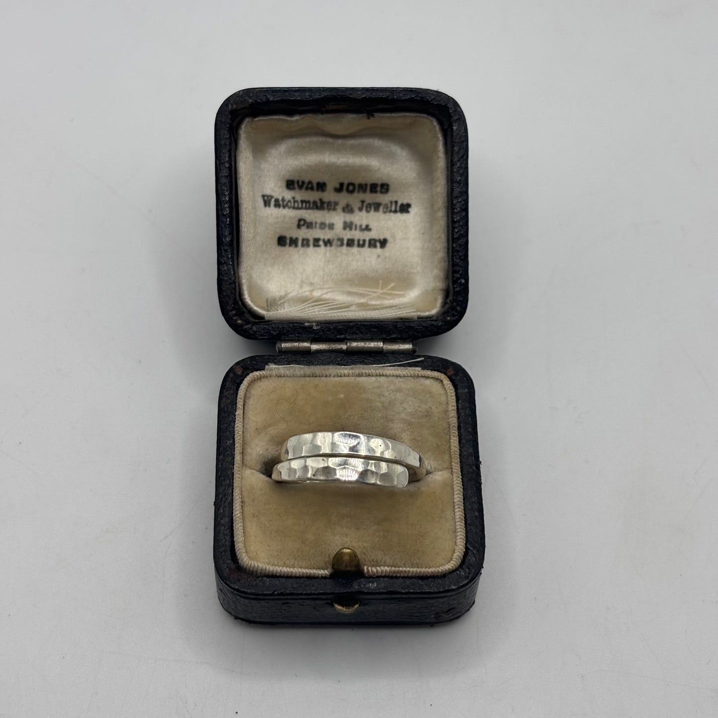 Silver Hammered Band Ring