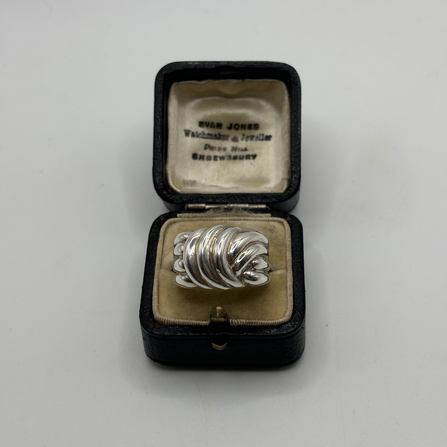 Abstract Silver Band Ring