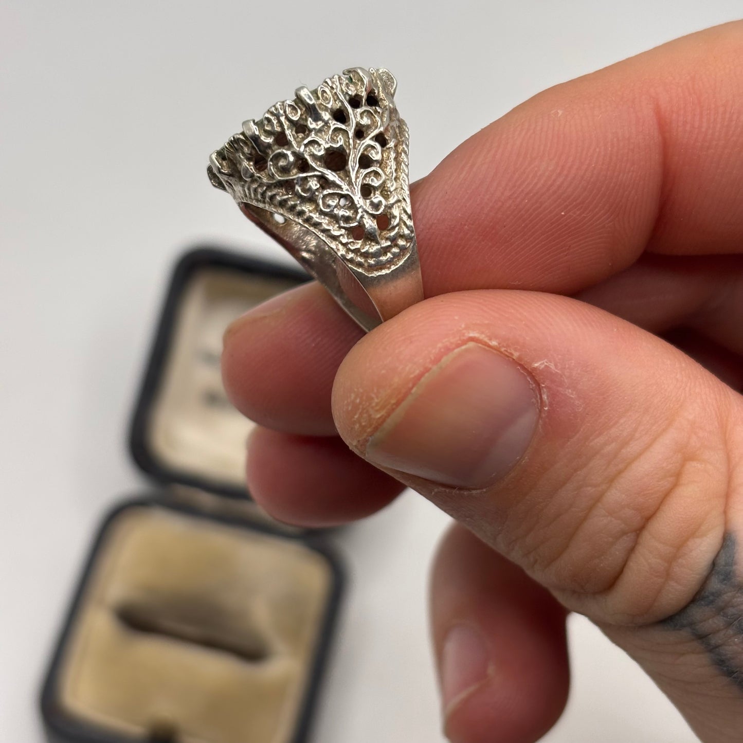 Silver “1914” Coin Ring