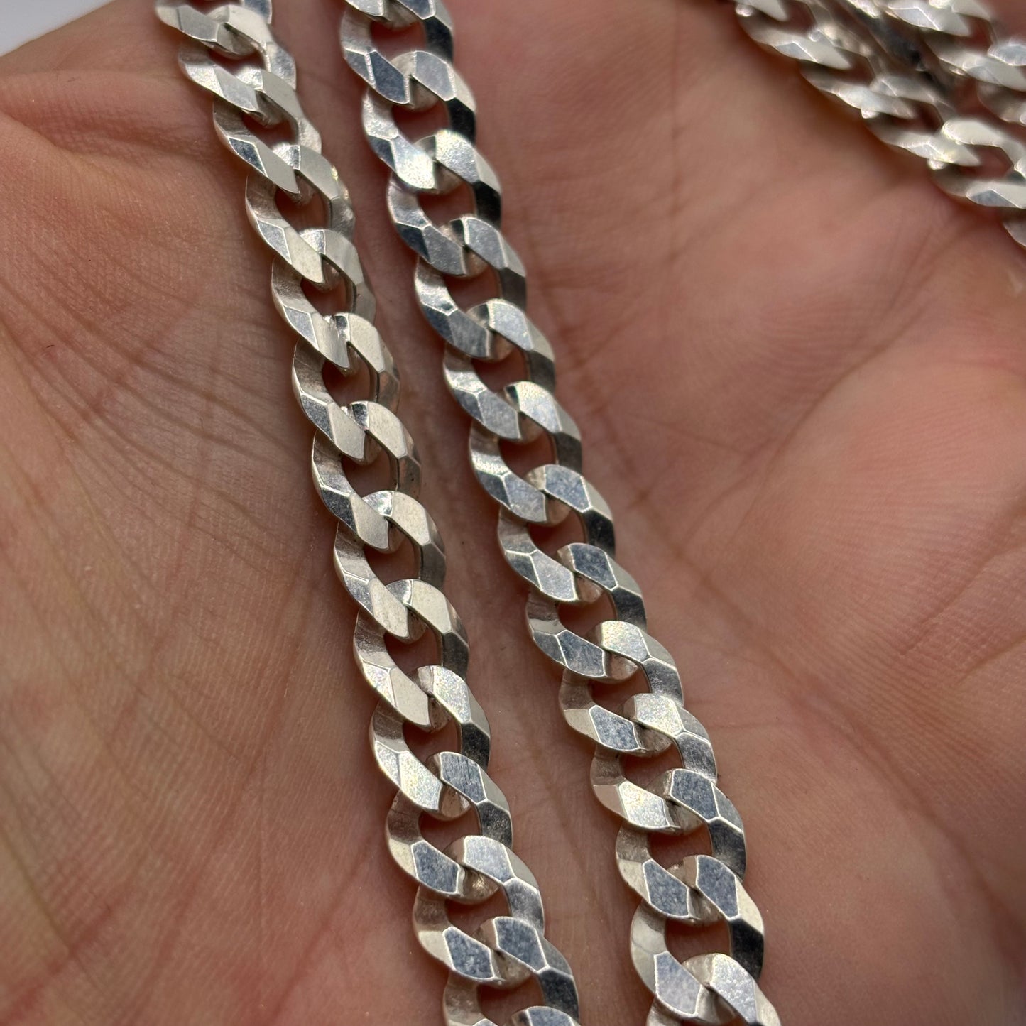 Silver 20” Curb Necklace