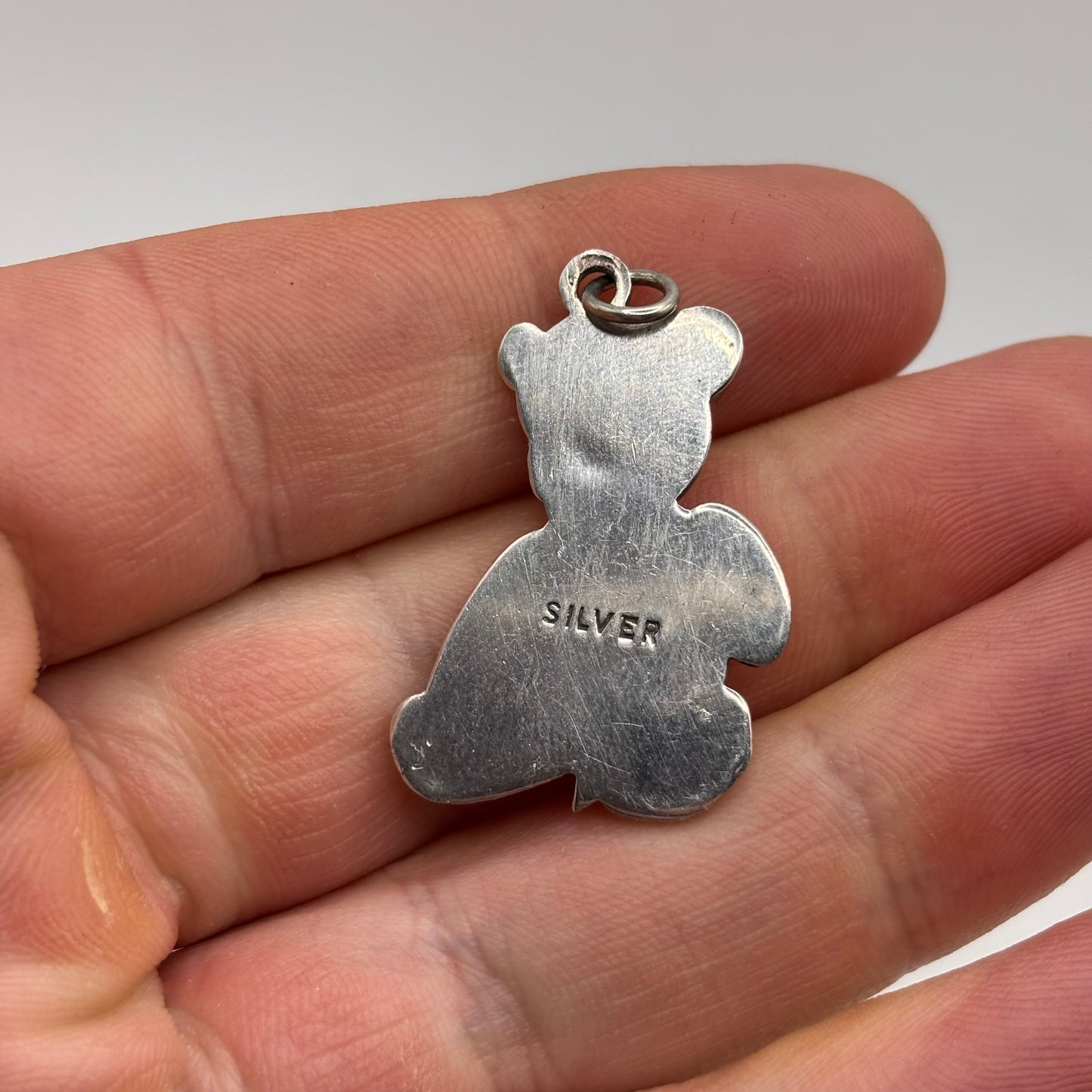 Silver Teddybear Pendant