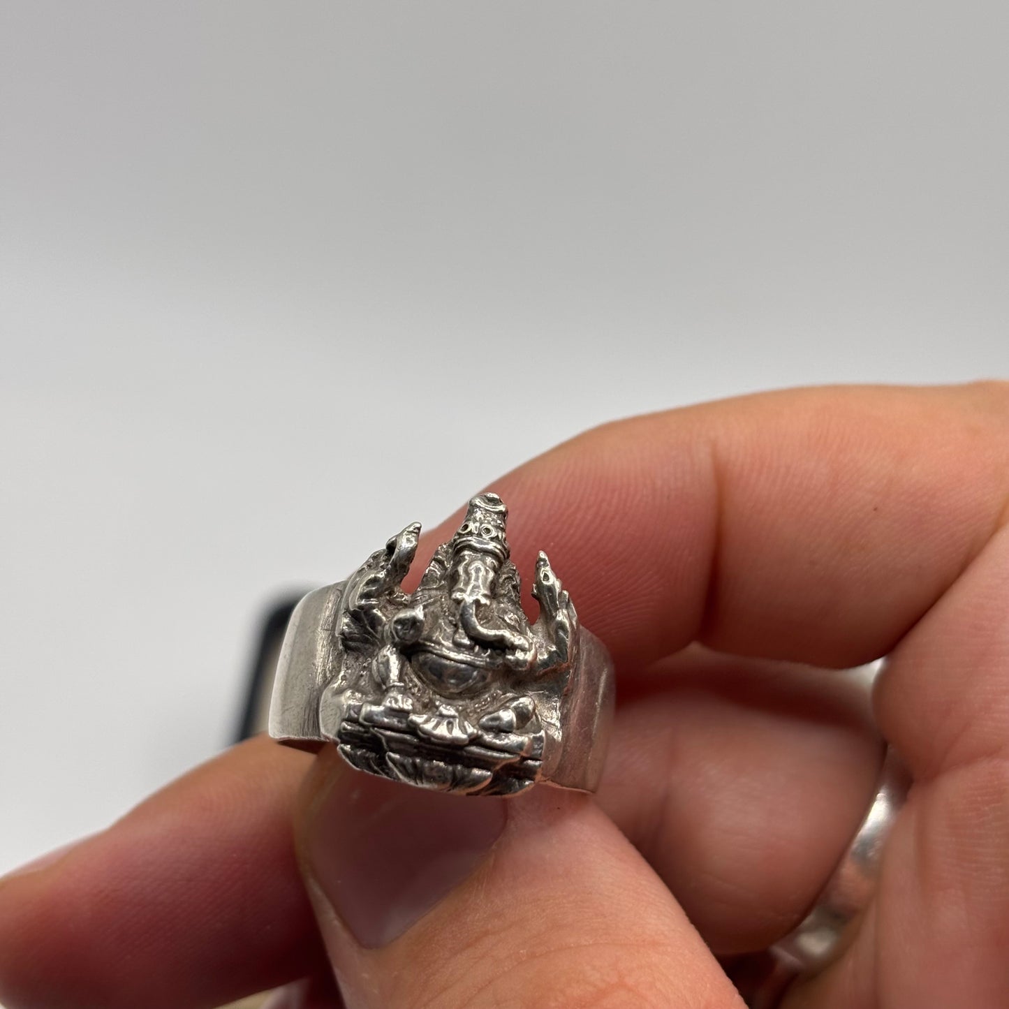 Silver Chunky Ganesh Ring