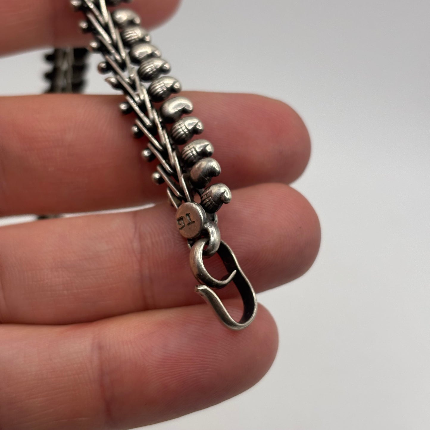 Silver 7” Vintage Indian Bracelet