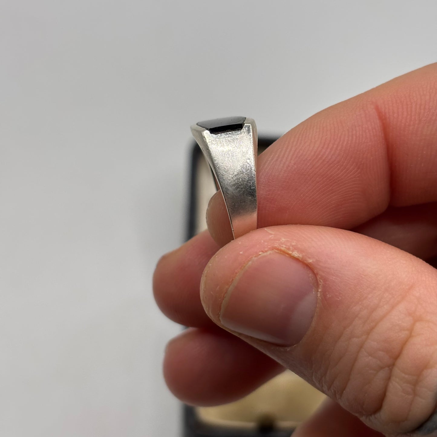 Silver Onyx Signet Ring (O)