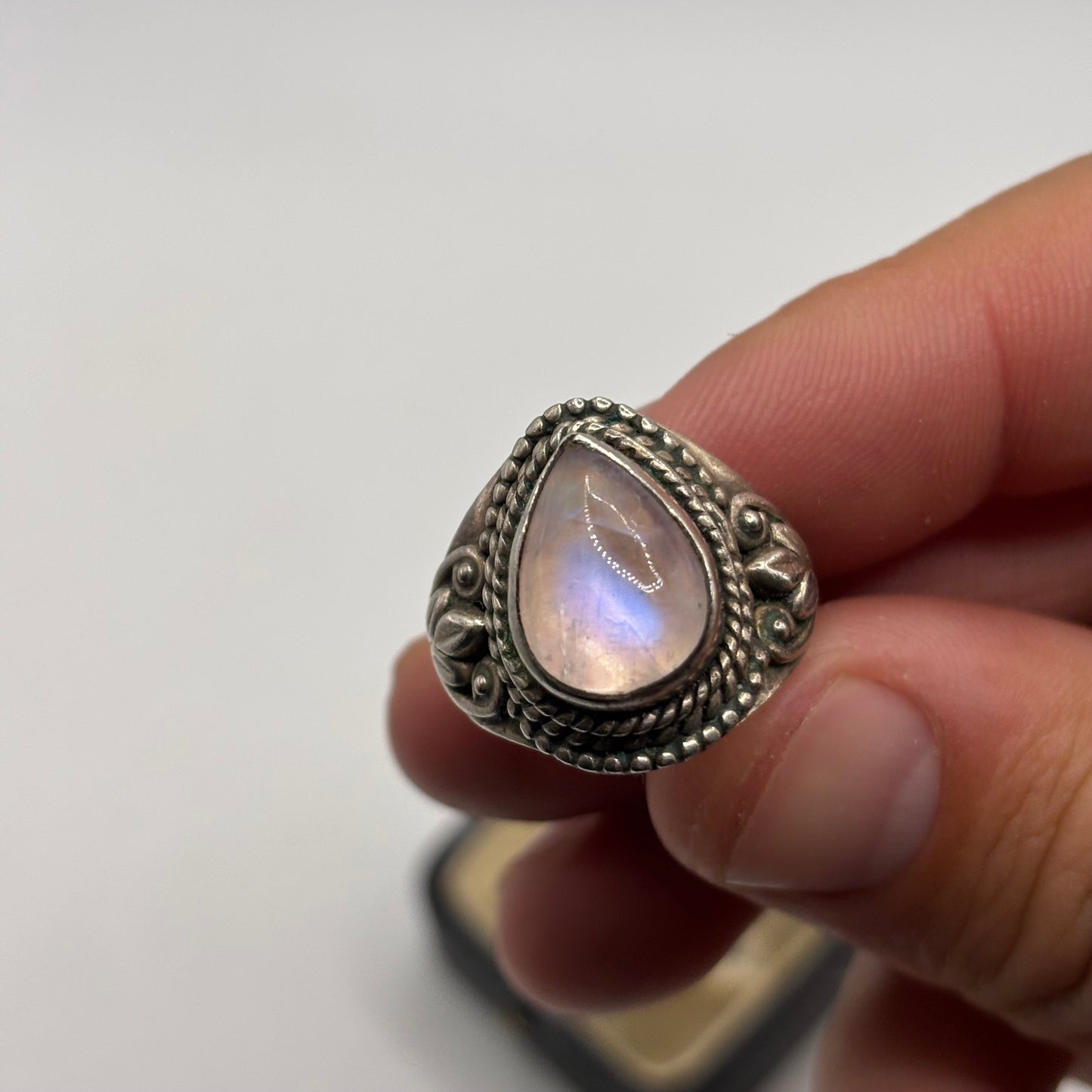Silver Moonstone Ring (S)