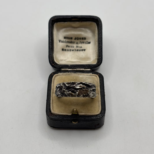 Silver Heavy Modernist Band Ring