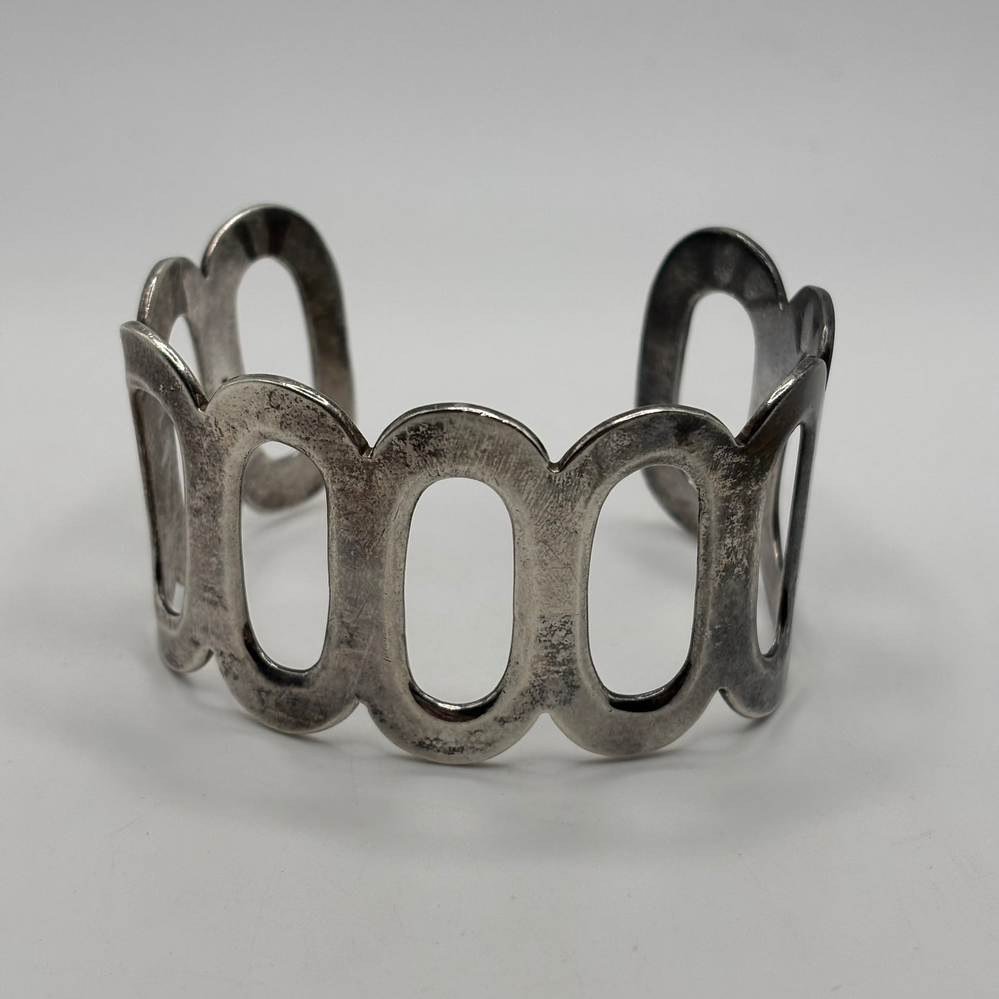Silver Abstract Bangle (60mm)
