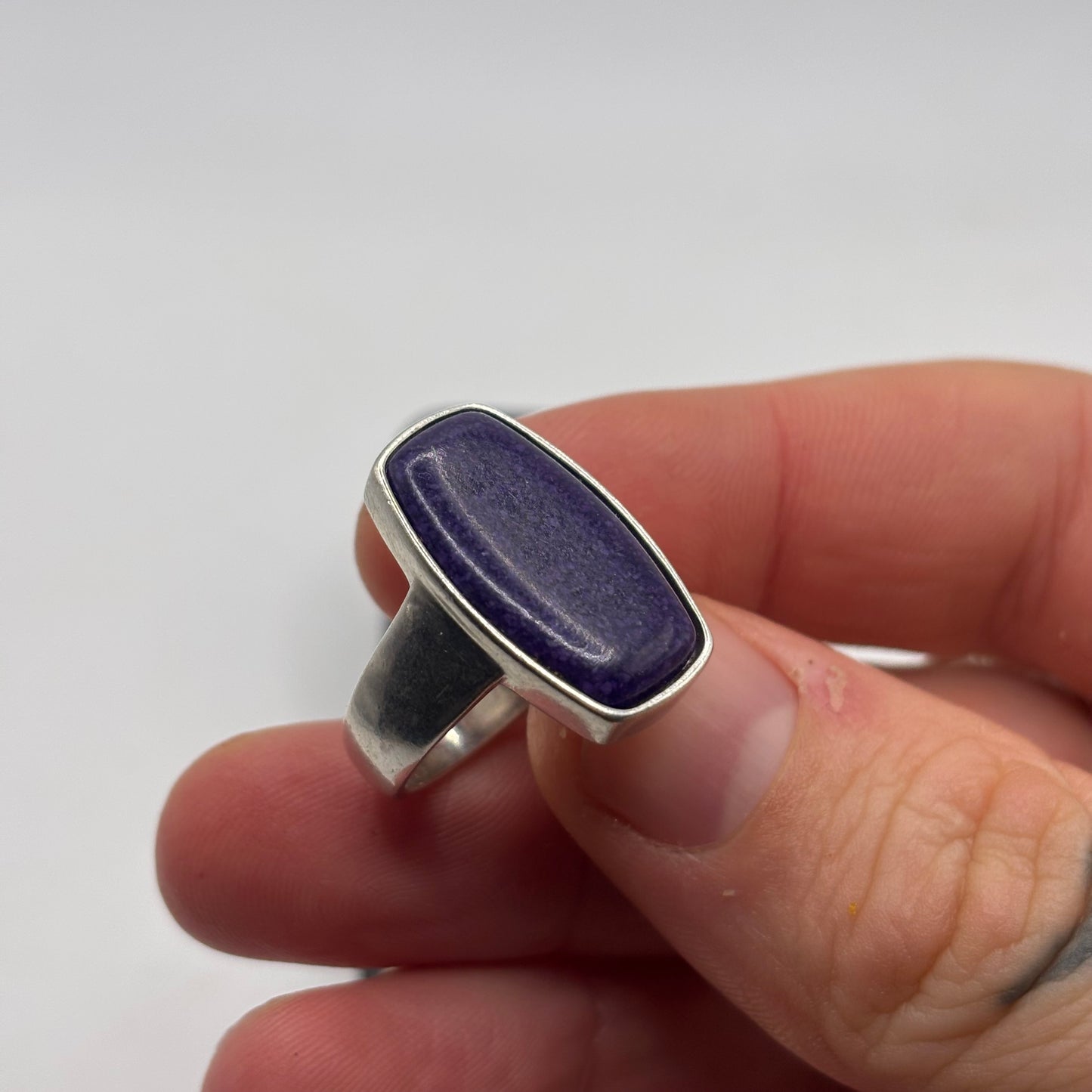 Silver Charoite Ring