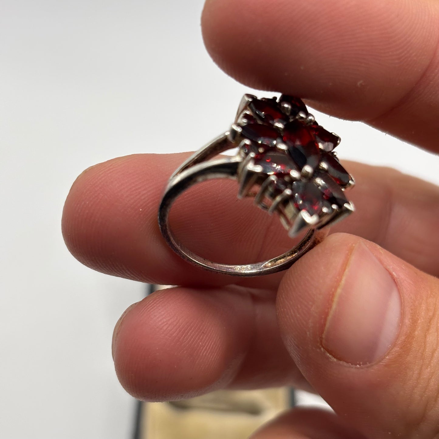 Silver Garnet Ring (P 1/2)