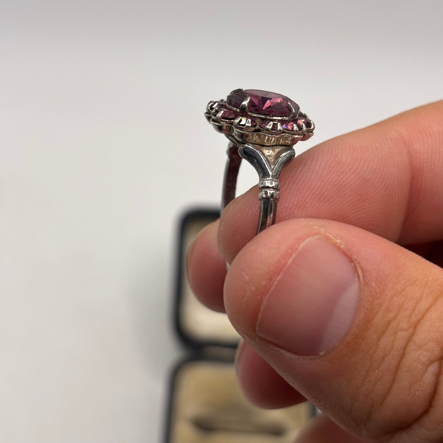 Silver Vintage Amethyst Ring (S)