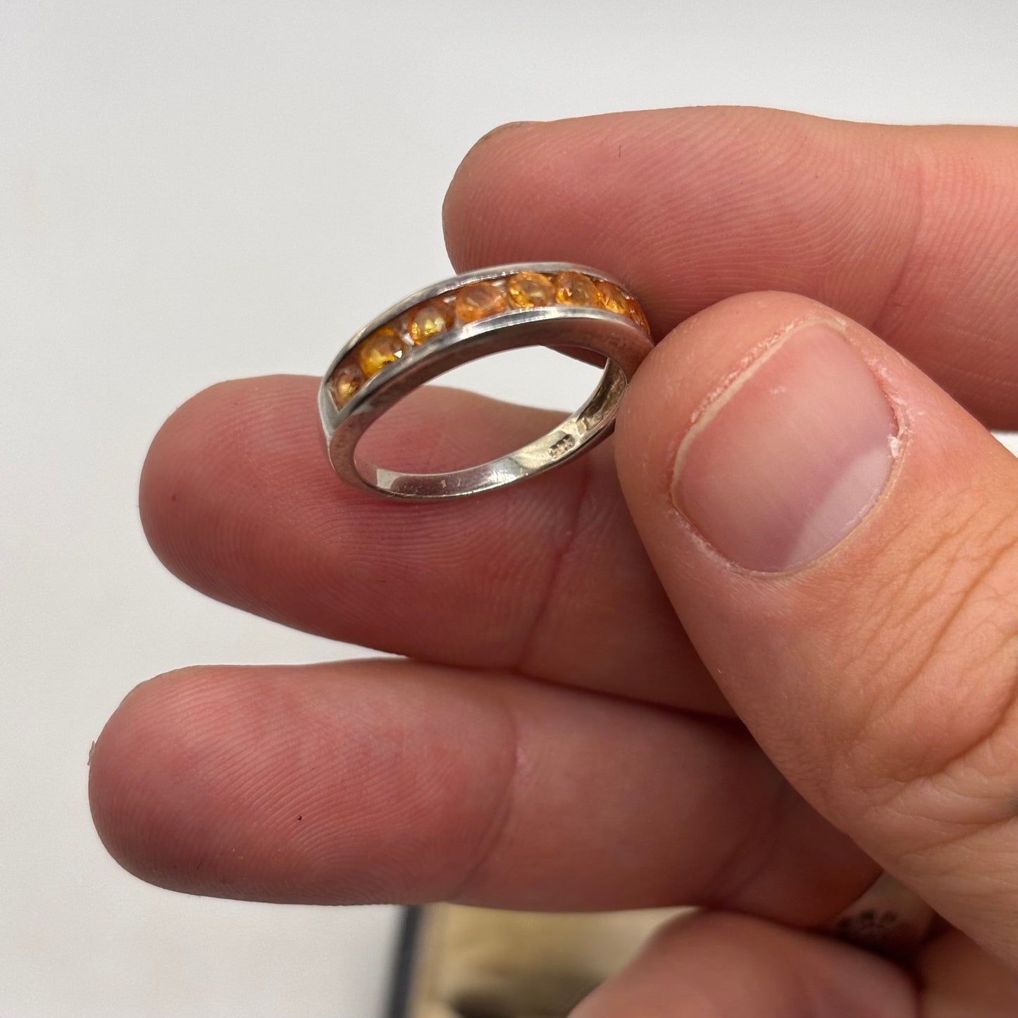 Silver Citrine Ring (O)