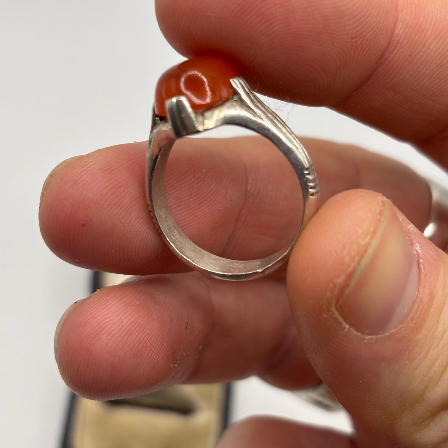 Silver Carnelian Signet Ring
