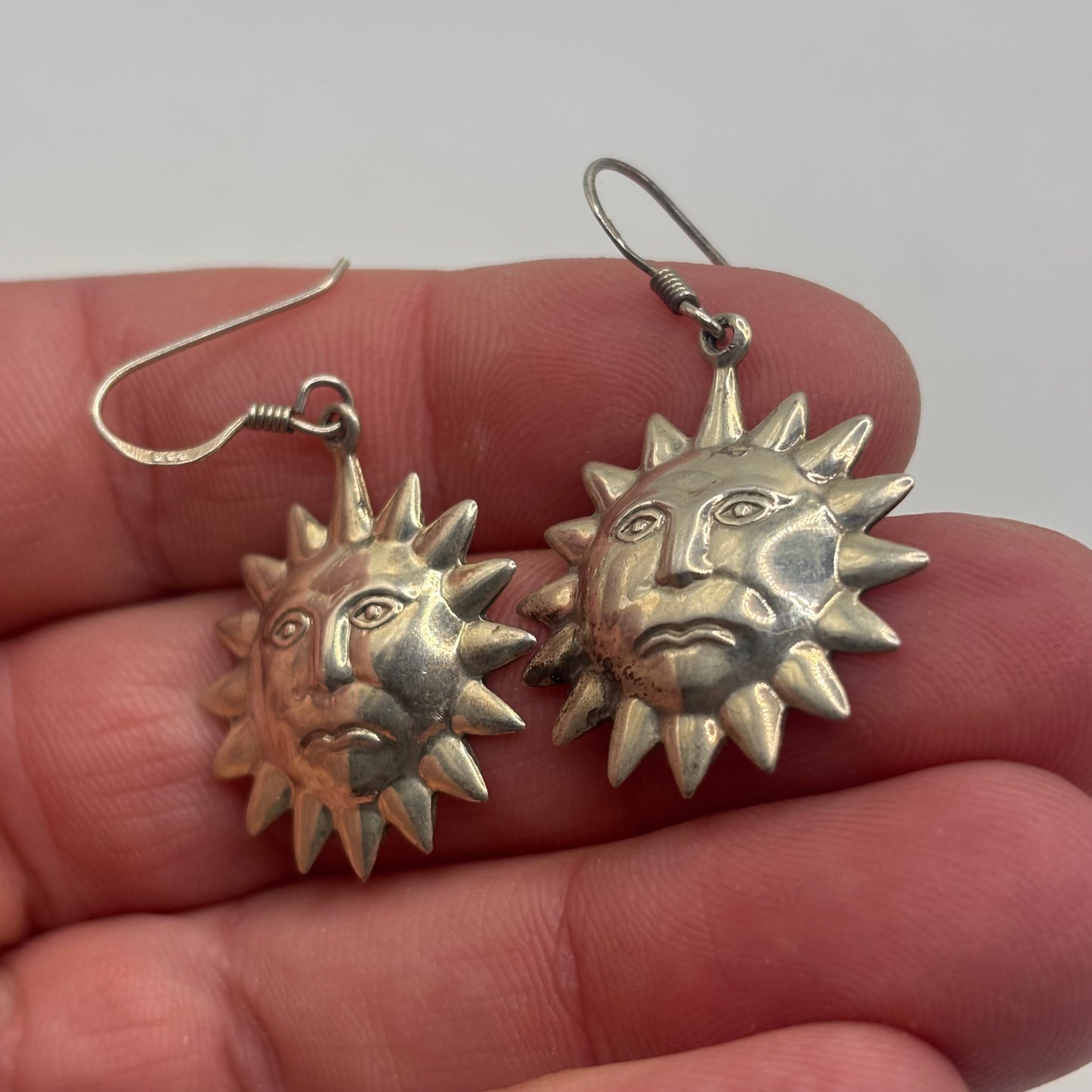 Silver Sun Earrings