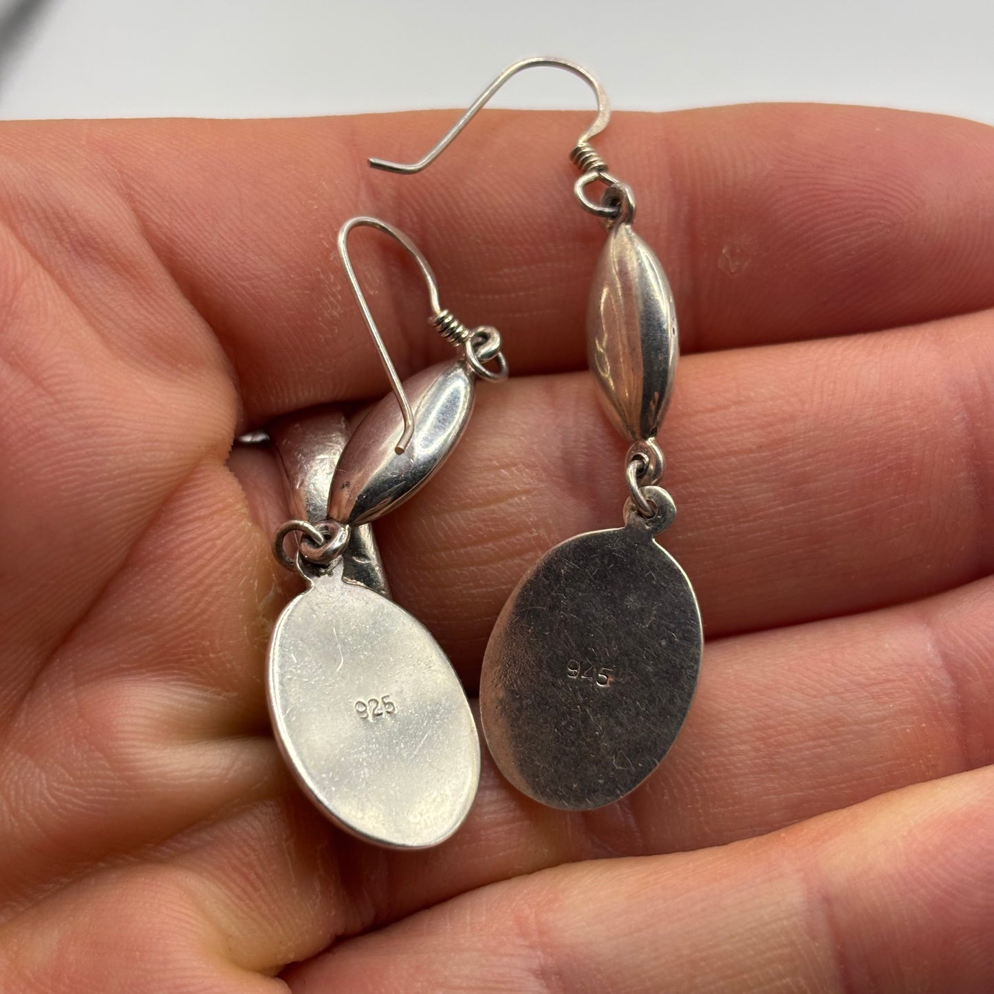 Silver Rose Quartz Earrings