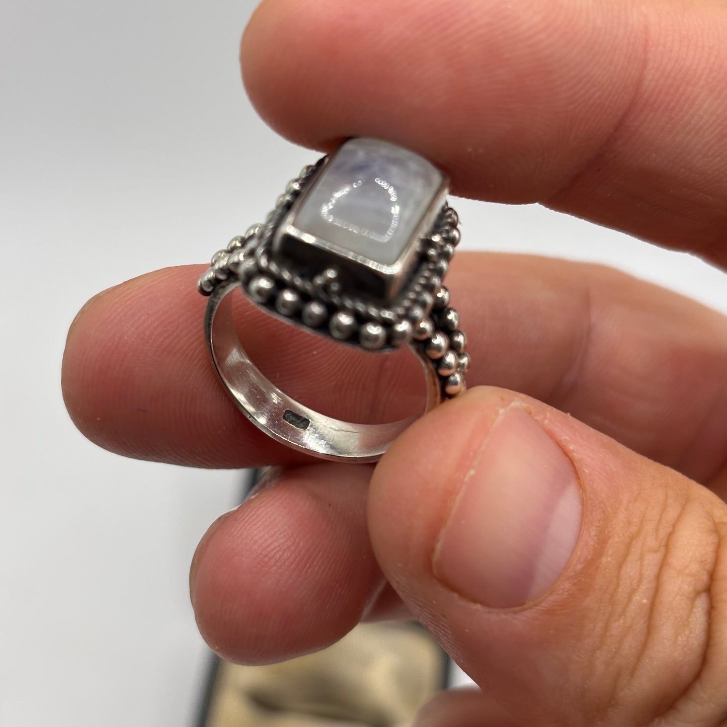 Silver Moonstone Ring (O)