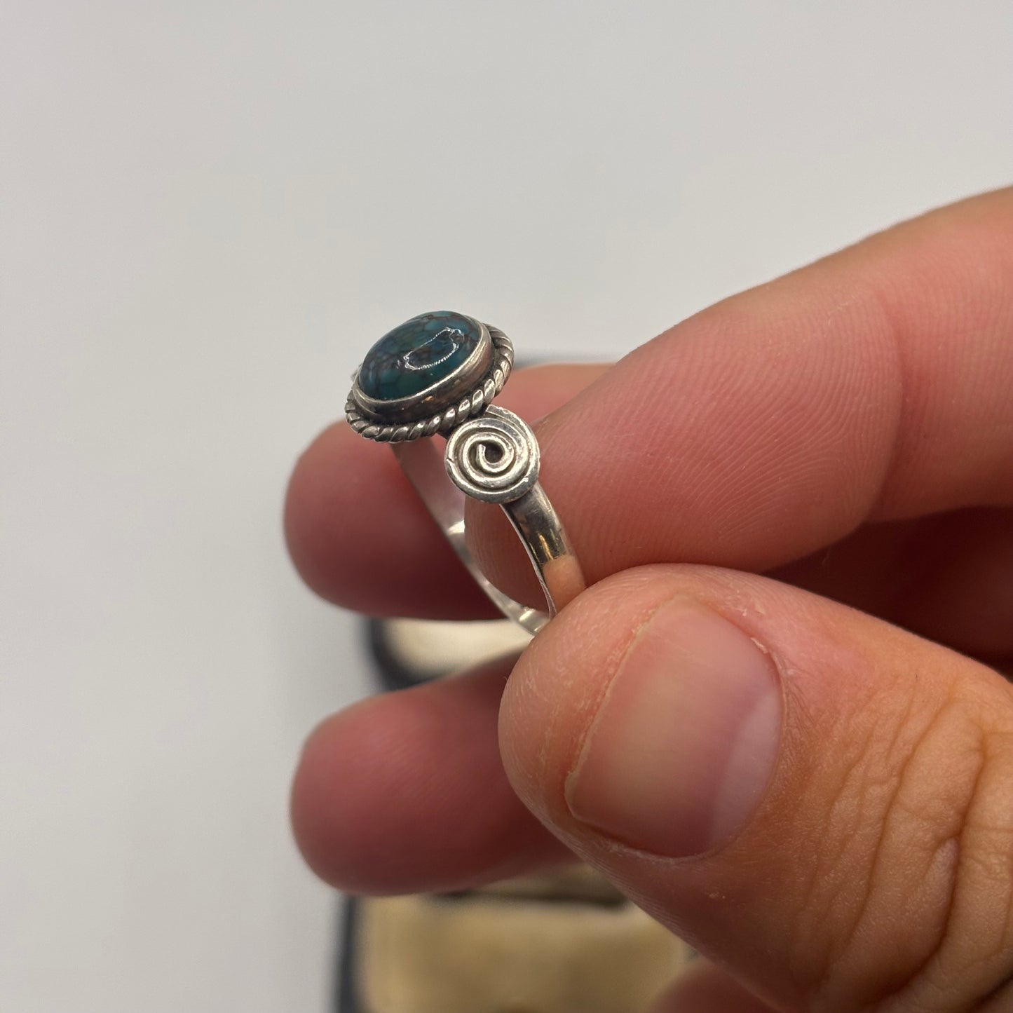 Silver Turquoise Ring (Q 1/2)