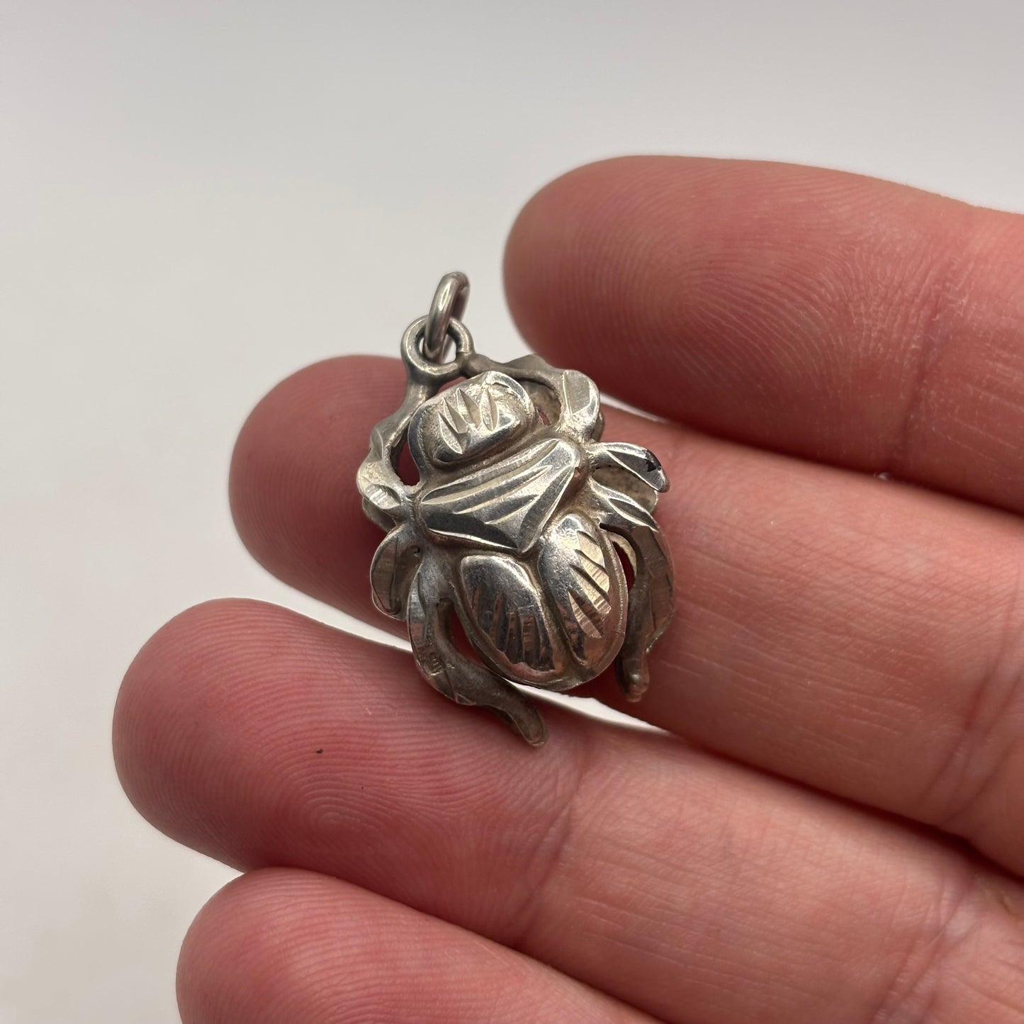 Silver Egyptian Scarab Pendant