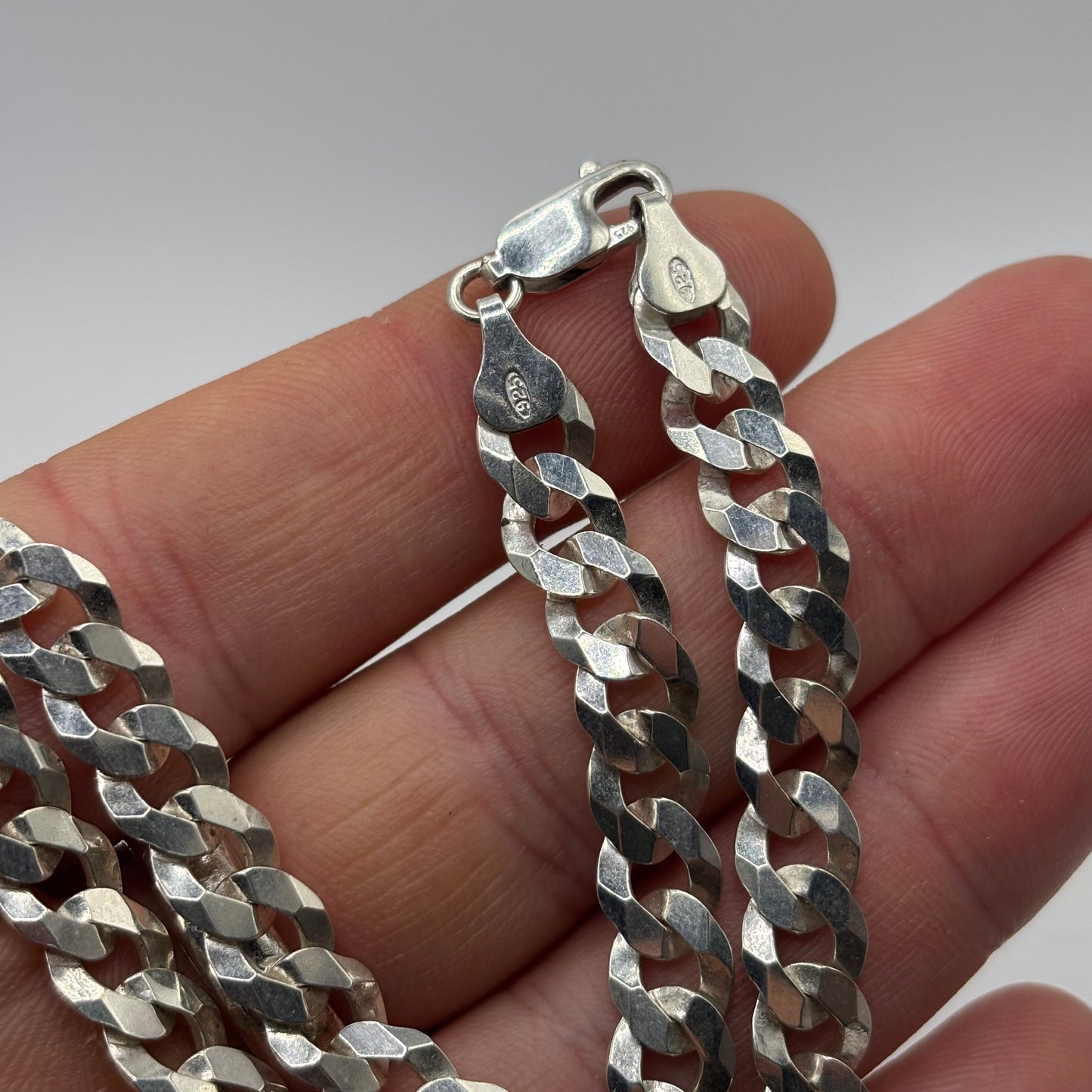 Silver 20” Curb Necklace