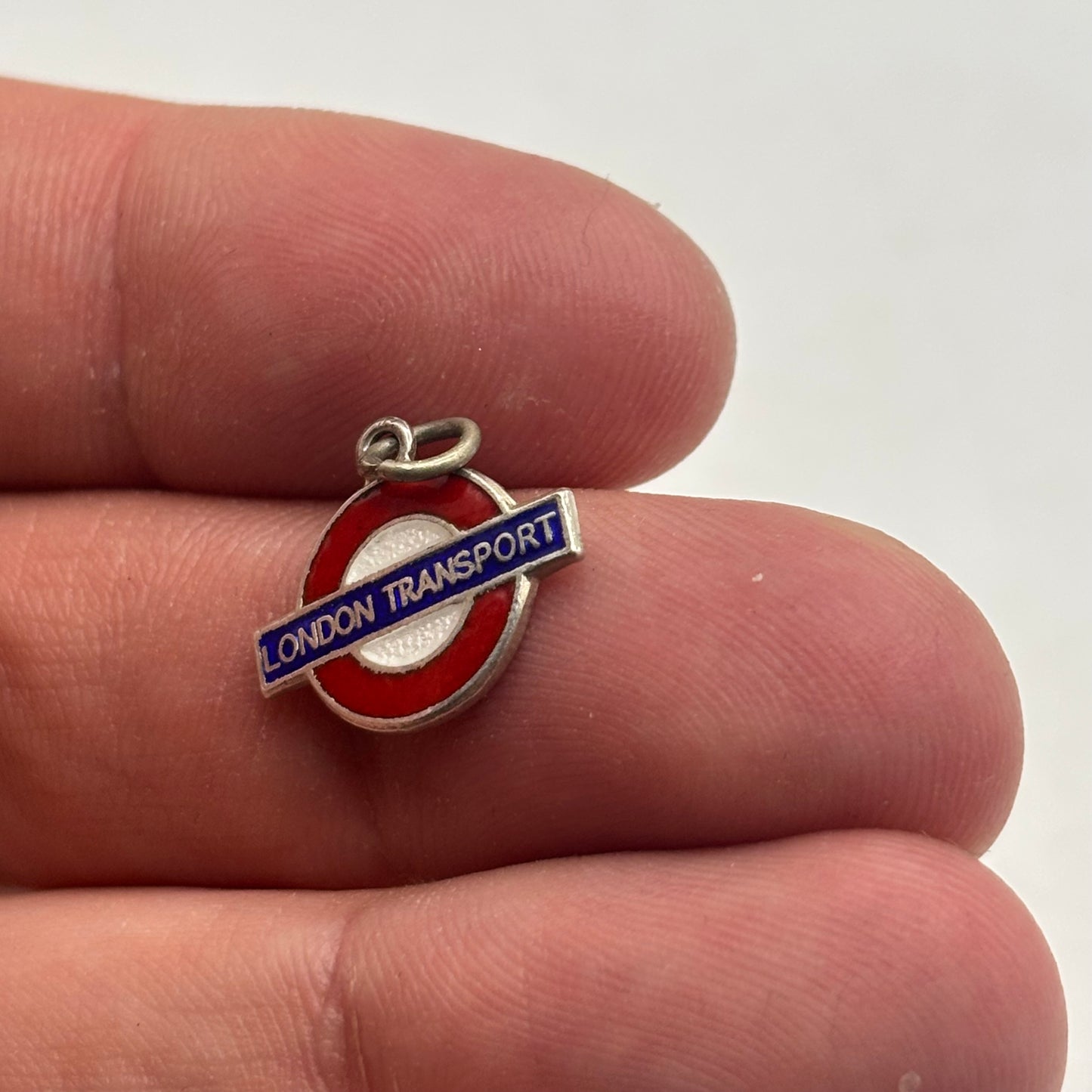Silver Vintage Rare Enamel London Transport Charm