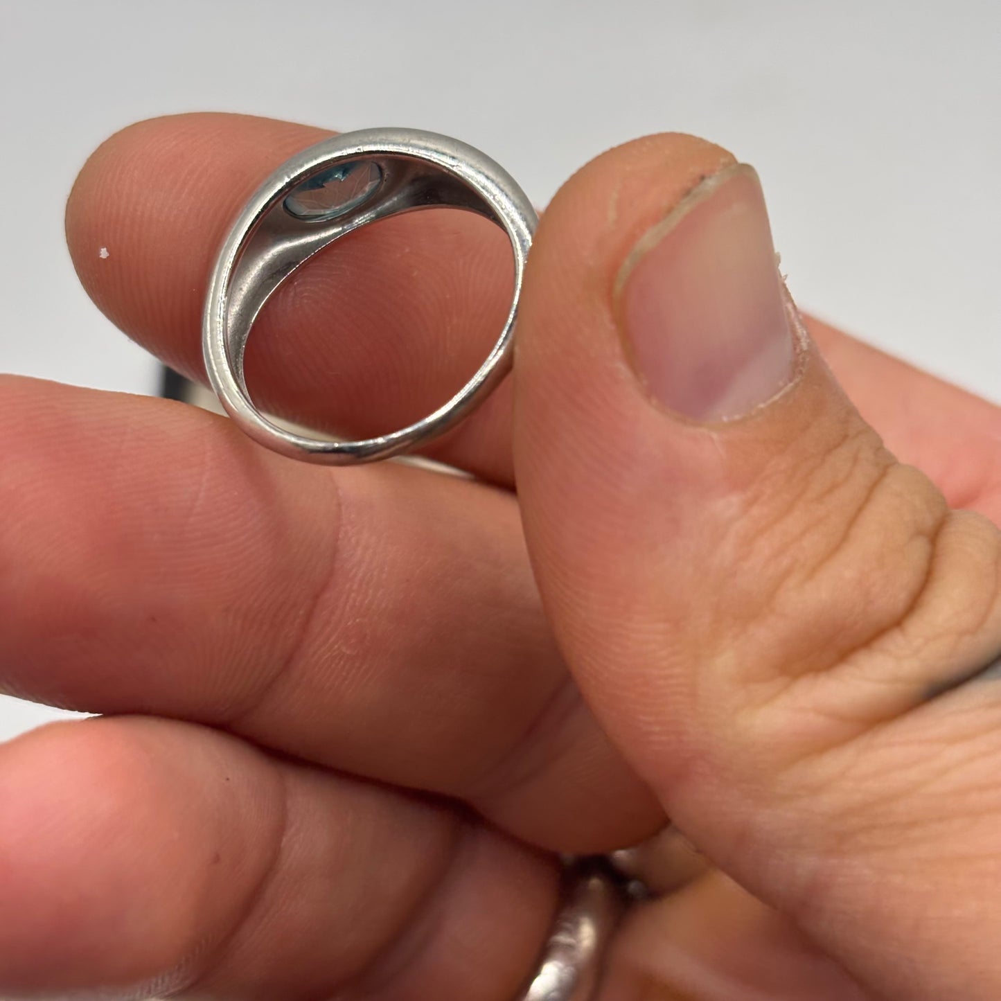 Silver Blue Topaz Ring