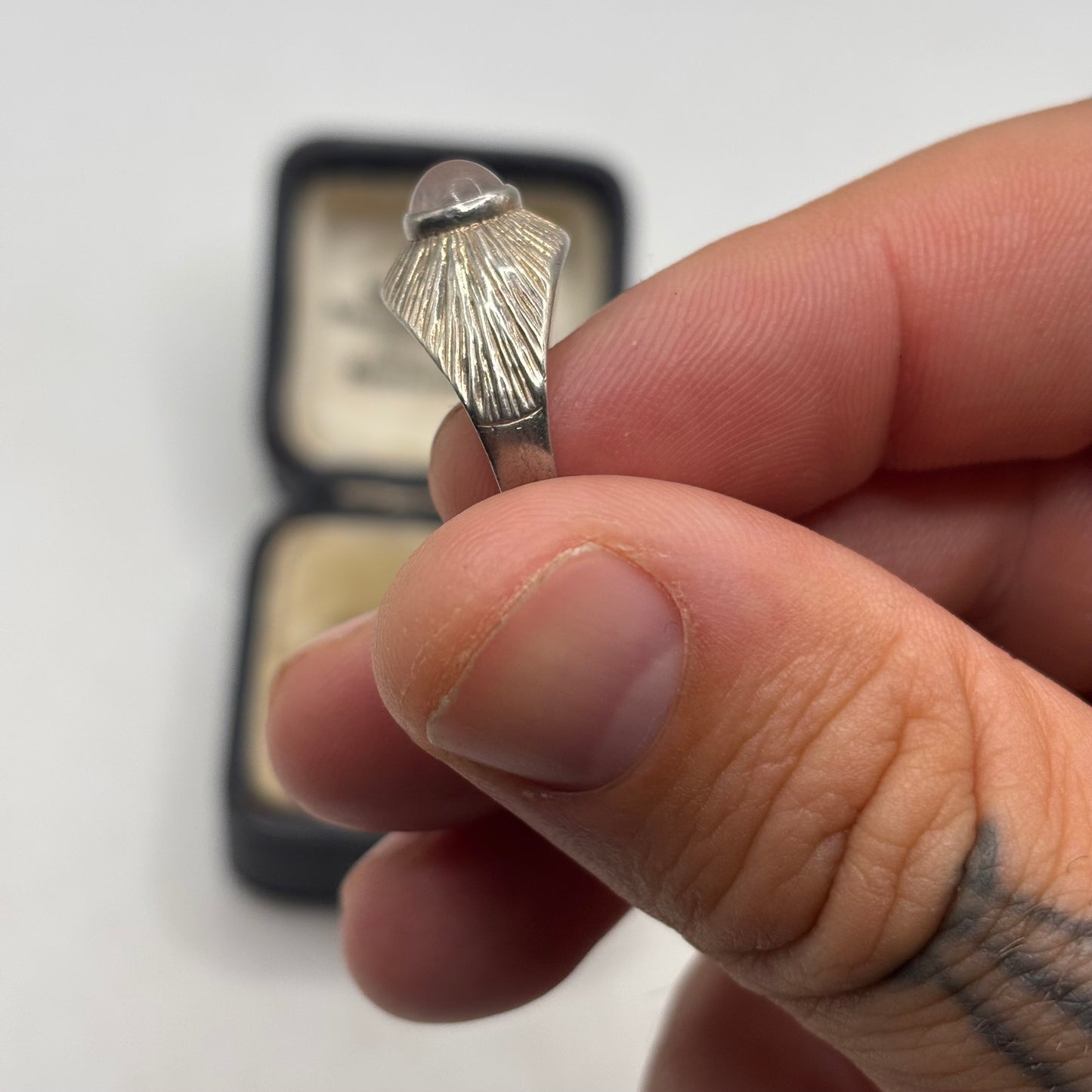 Silver Rose Quartz Ring (P)