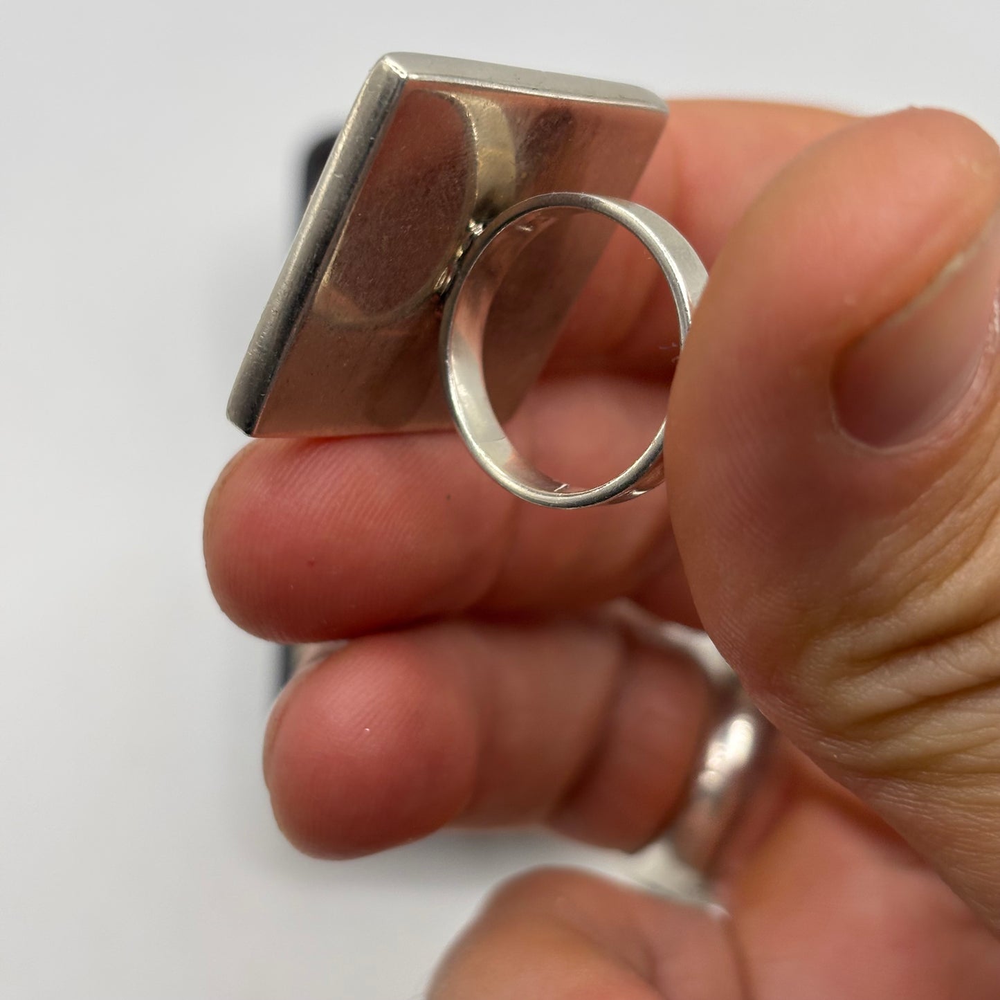 Silver Large Coral Ring