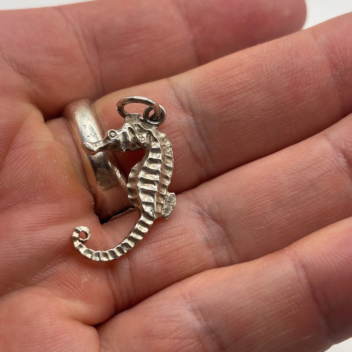 Silver Seahorse Pendant