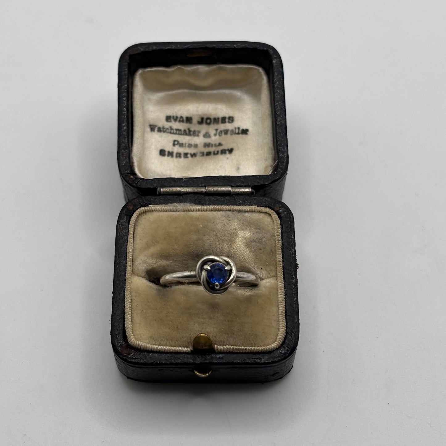 Silver Pandora Blue Stone Ring (N)