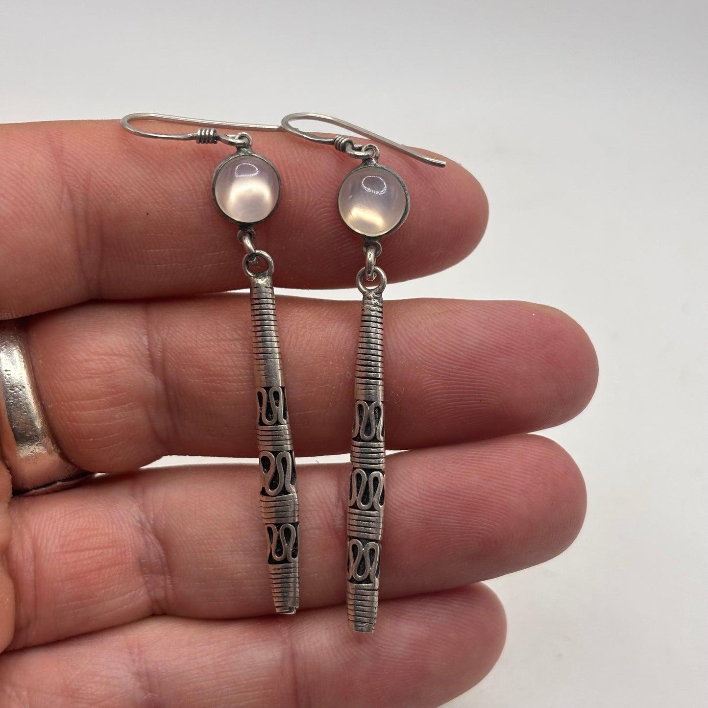 Silver Moonstone Earrings
