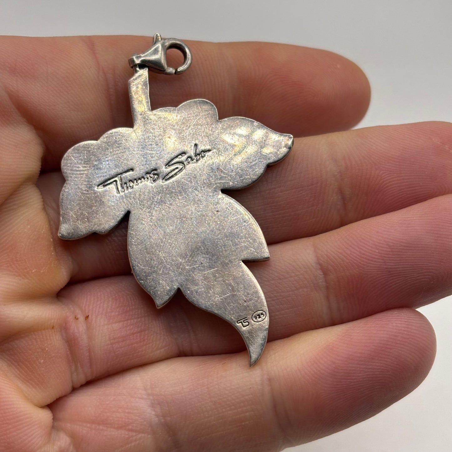 Silver Thomas Sabo Leaf Pendant