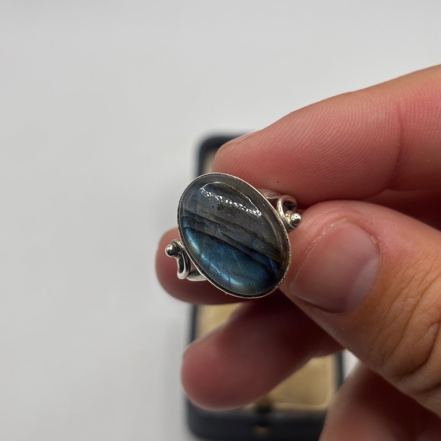 Silver Labradorite Ring (O)