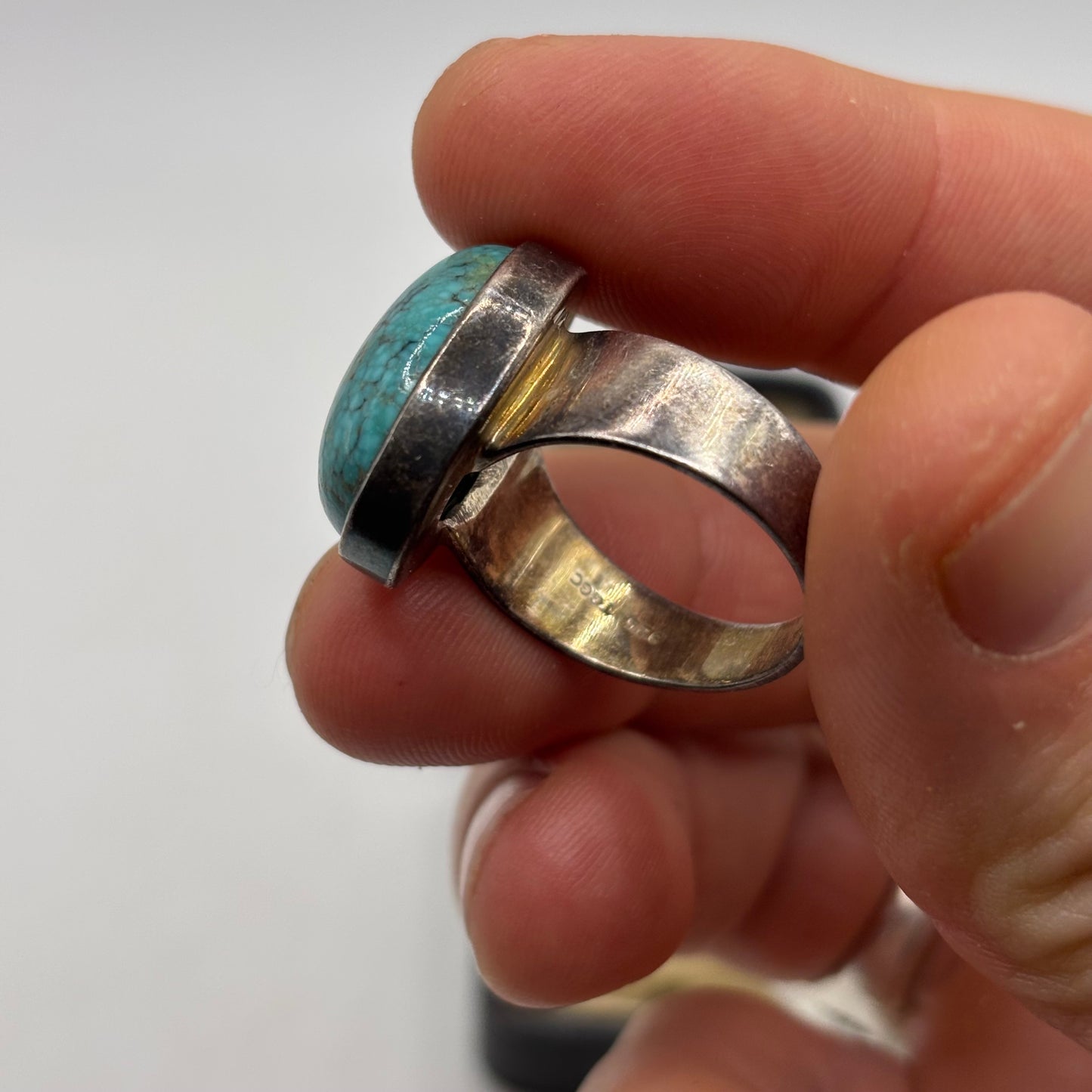 Silver Chunky Turquoise Ring