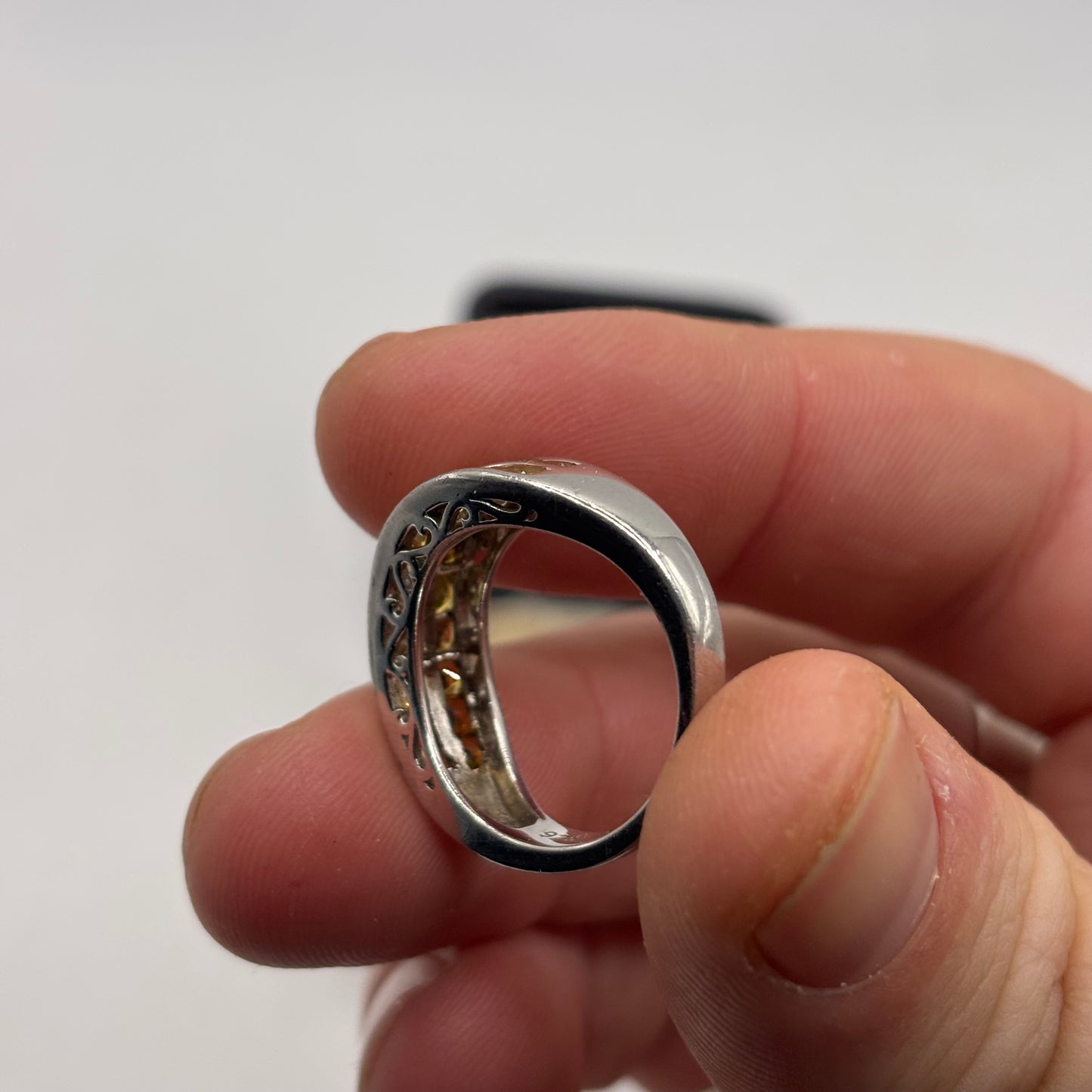 Silver Citrine Ring (O)