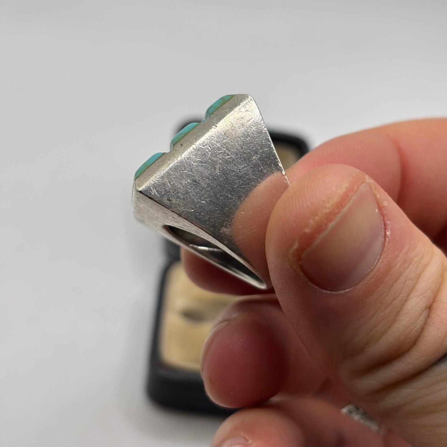 Huge Silver Turquoise Ring (27g!)