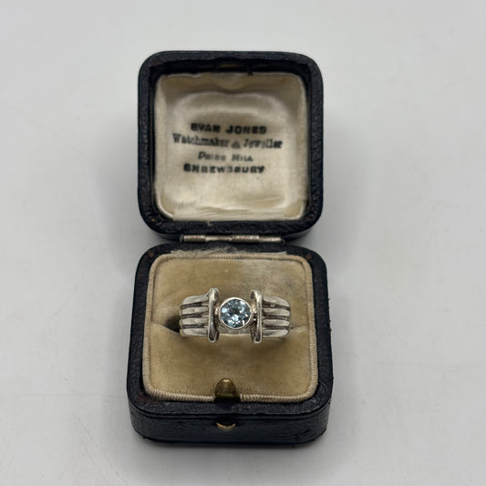 Silver Blue Topaz Ring