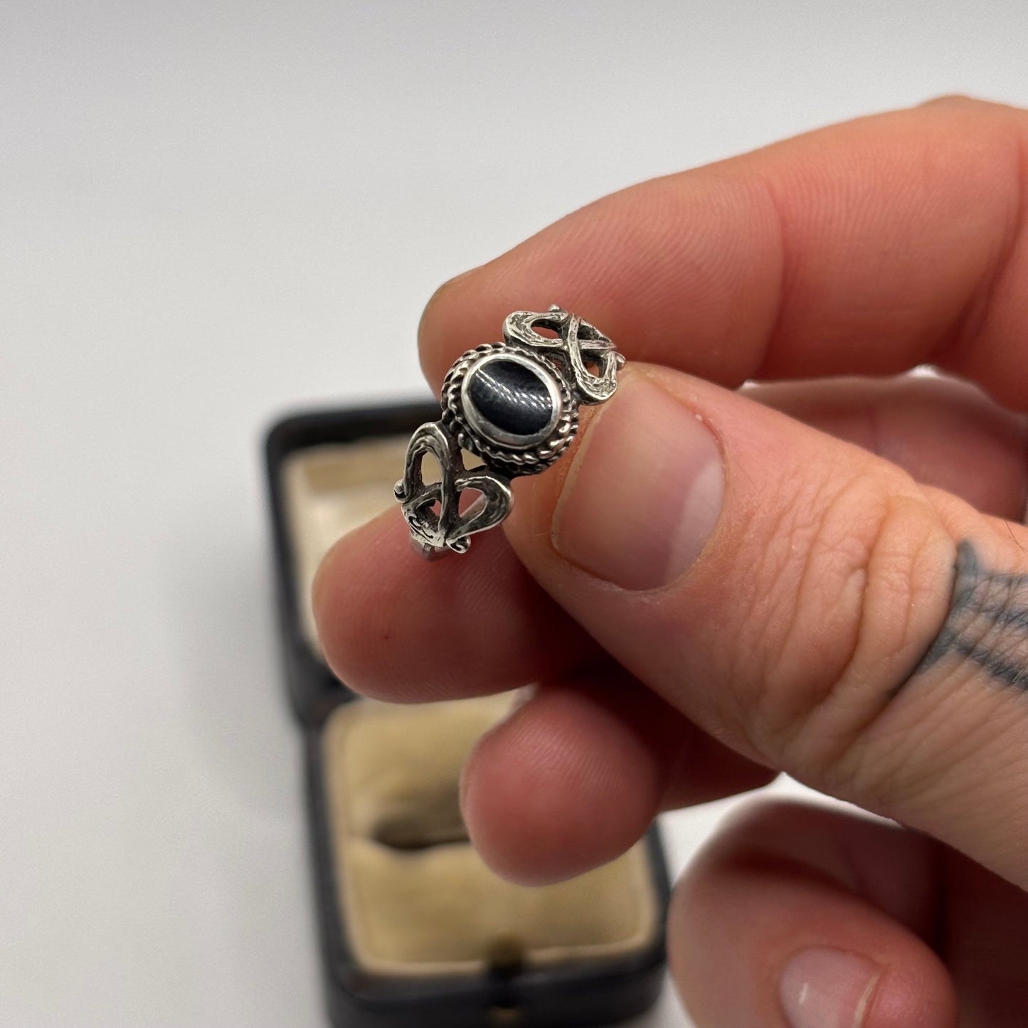 Silver Onyx Ring (Q)