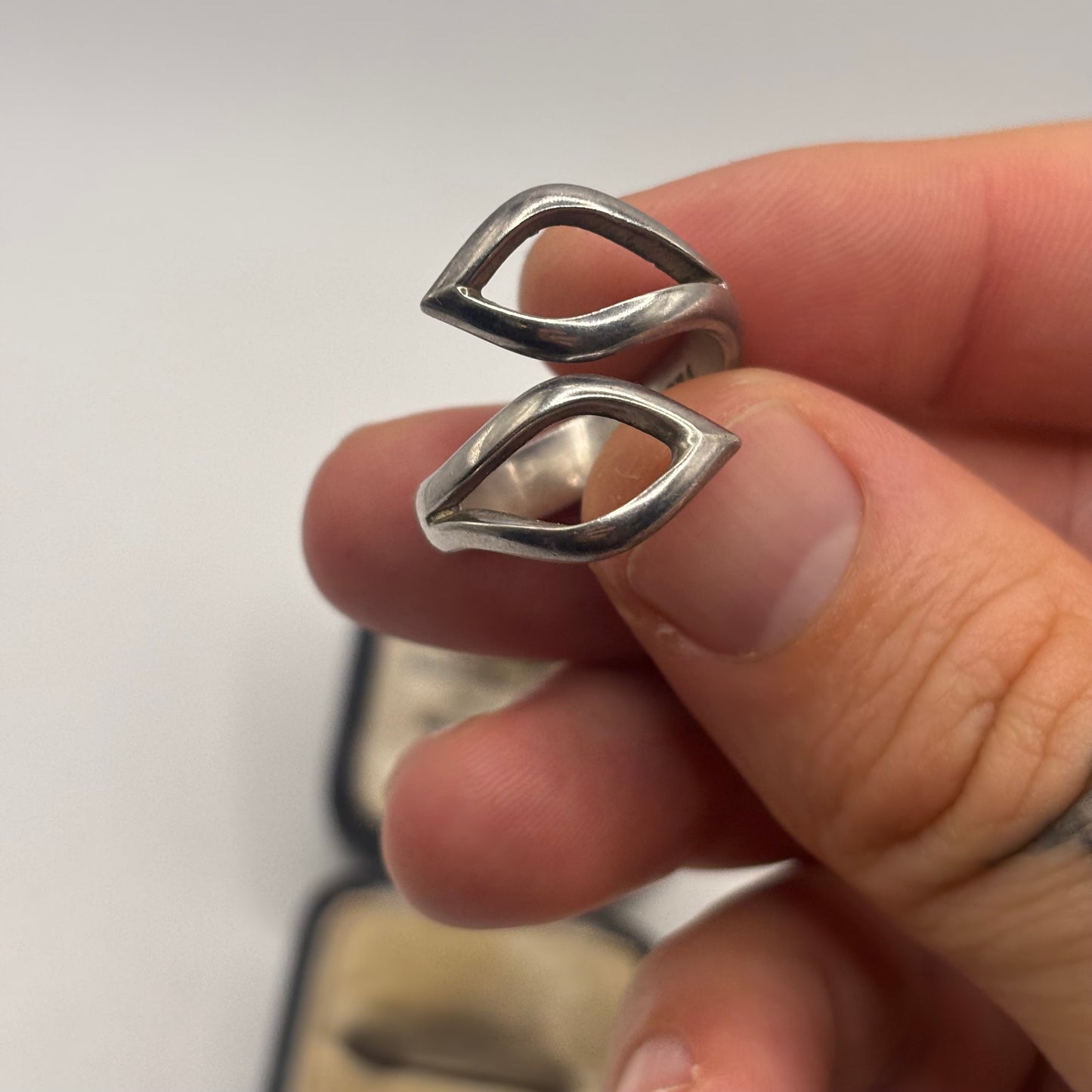 Silver Abstract Band Ring