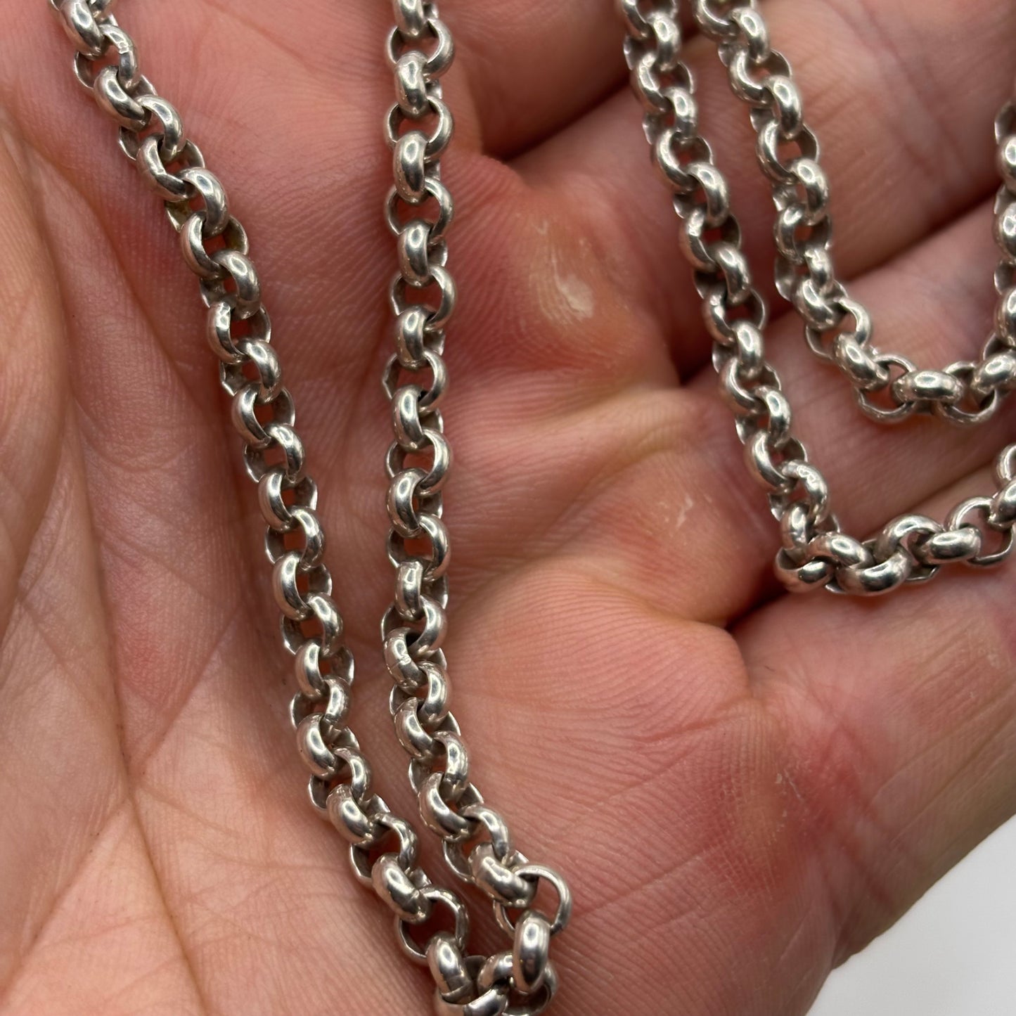 Silver 18” Belcher Chain Necklace