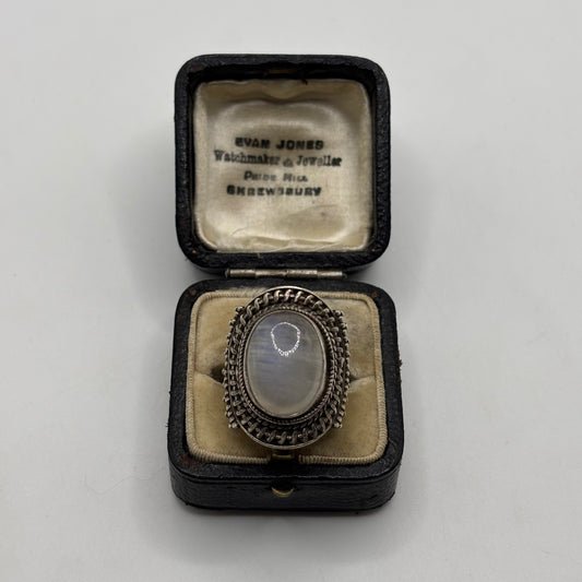 Silver Moonstone Ring (Q)