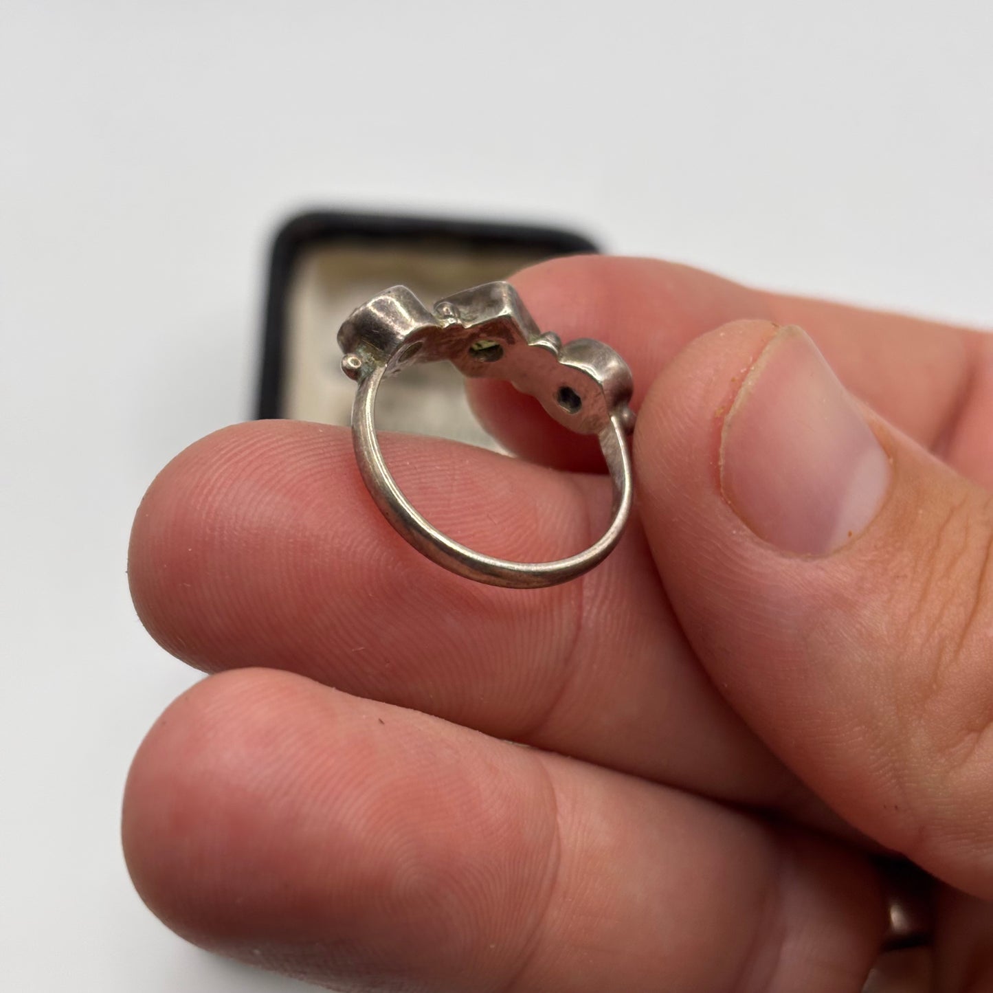 Silver Mixed Gem Ring (L)