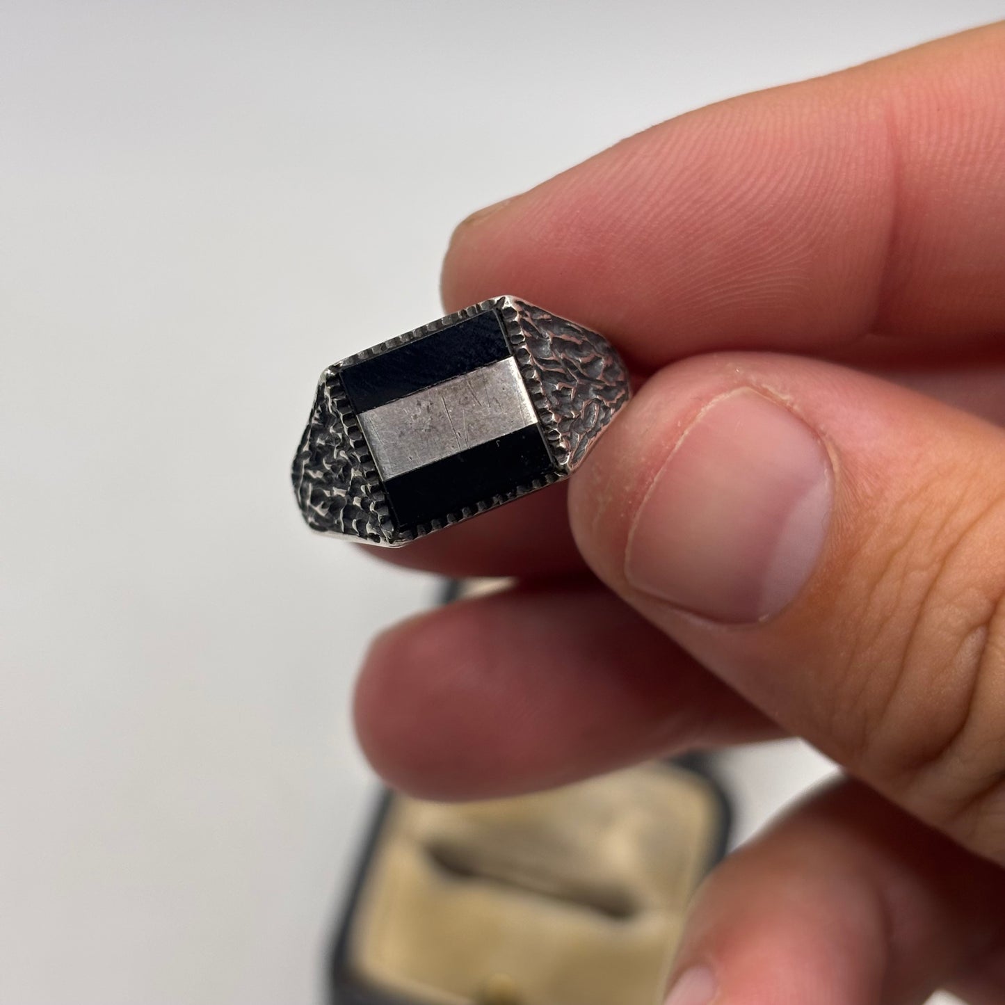 Silver Onyx Signet Ring (V)