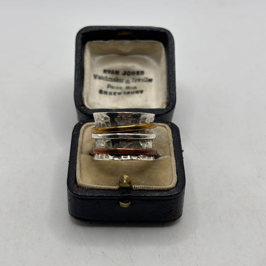 Silver Moonstone Spinner Ring (N)