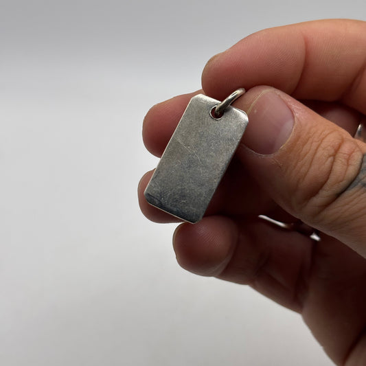 Silver Dog Tag Pendant