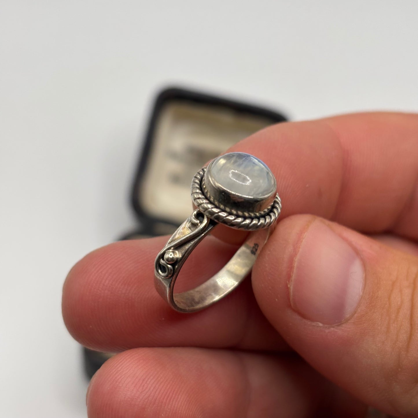 Silver Moonstone Ring (O)